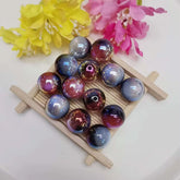 16mm Tricolor Luxury Beads-Red/Grey/Black-E8